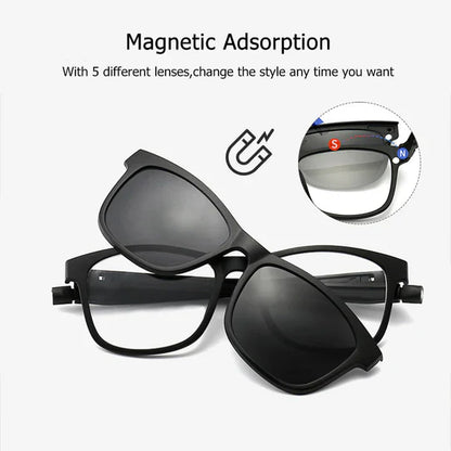 3-in-1 Polarized Magnetic Sunglasses for Day & Night